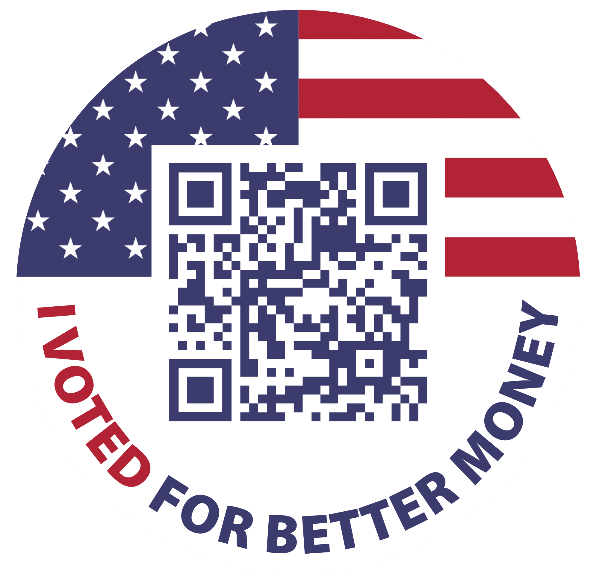 I Voted for Better Money Bitcoin sticker design